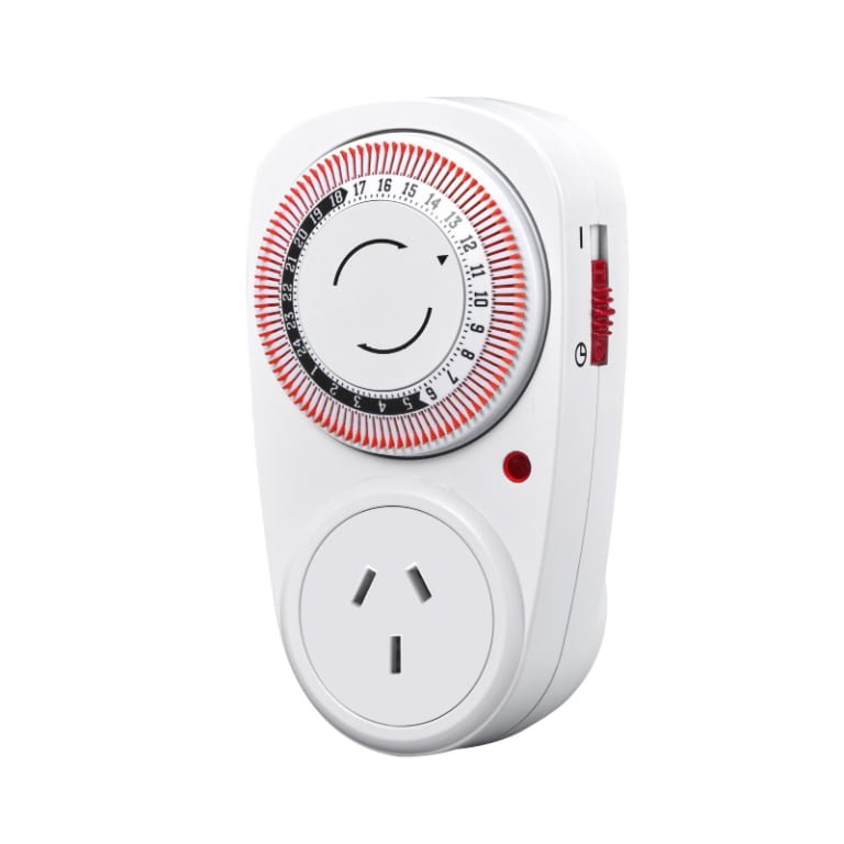 24H indoor Cyclic Mechanical Time Clock, Adjustable Auto Off Timer Socket