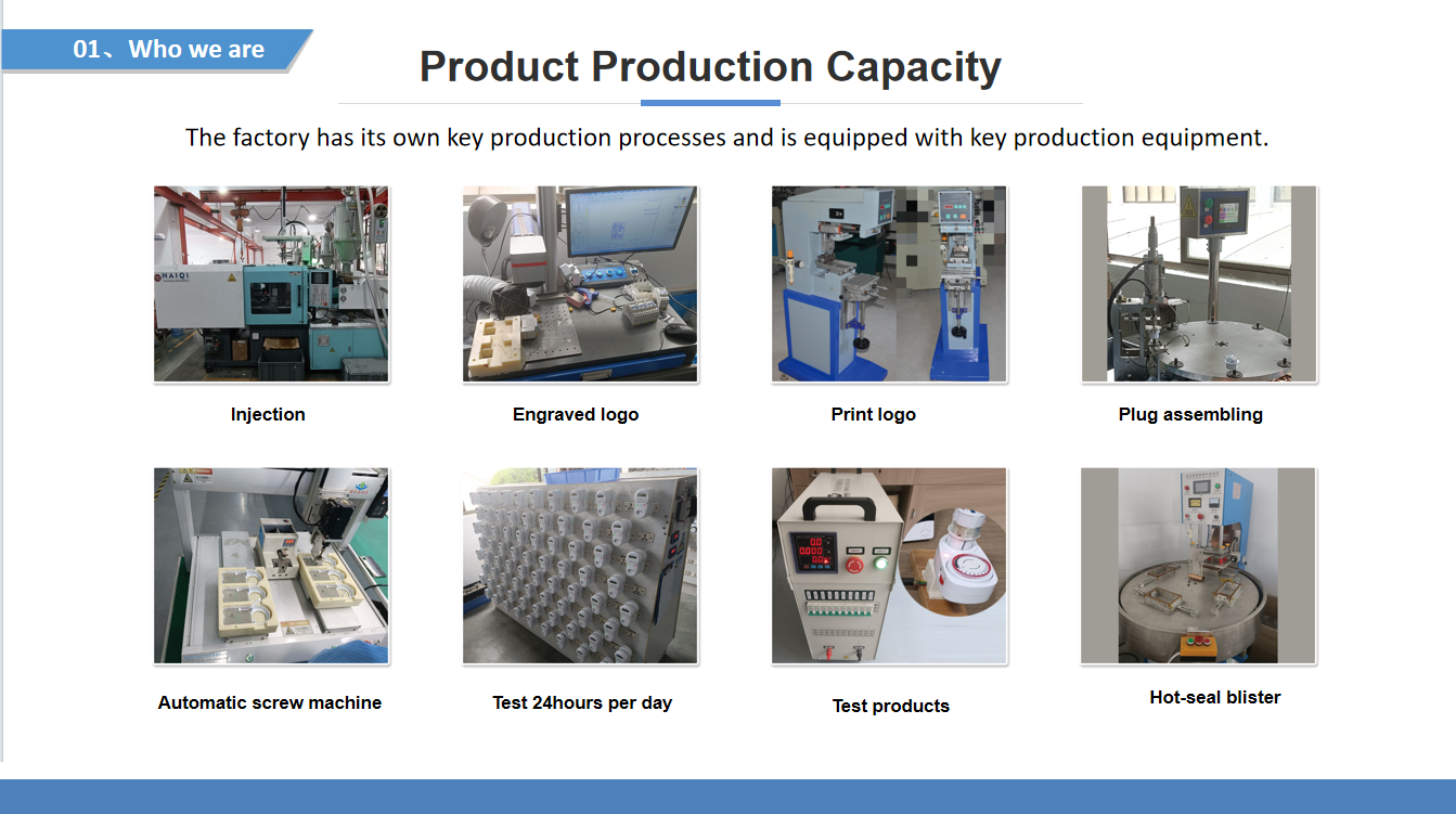Timer product assembly line in operation