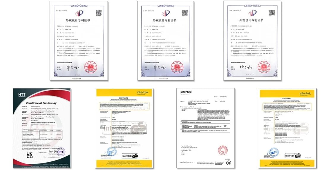 Certification and compliance documentation for timer products