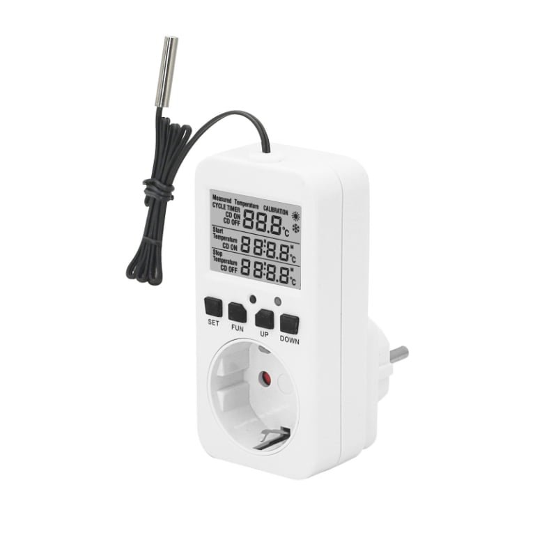 Digital  Thermostat Outlet, Programmable Thermostat with Probe