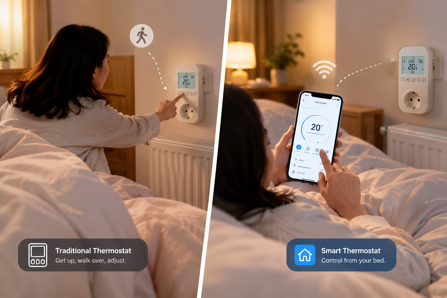 traditional vs smart thermostat