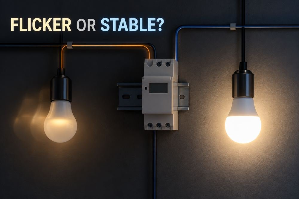 LED lights flickering with timer switch