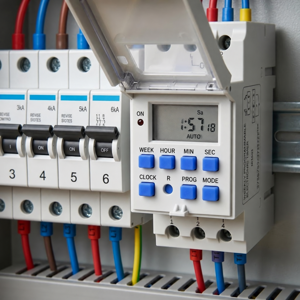 direct wiring din rail timer