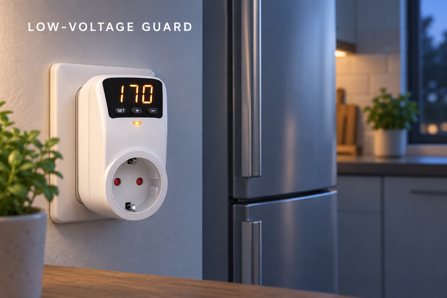 refrigerator running in kitchen scenario
