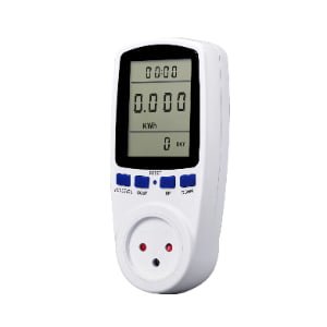 SPM09A Power Meter Energy Monitor – Large Backlit Screen Displays Voltage, Current, Watts & Cost