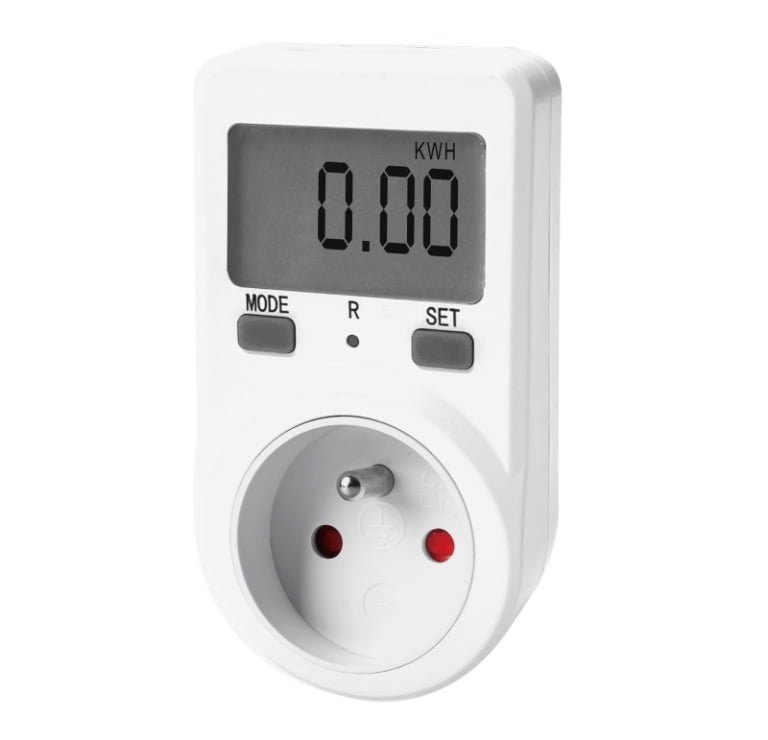 Mini Electric Cost Tracker for TV, Fridge, AC – Plug-in Power Tester with Large Display