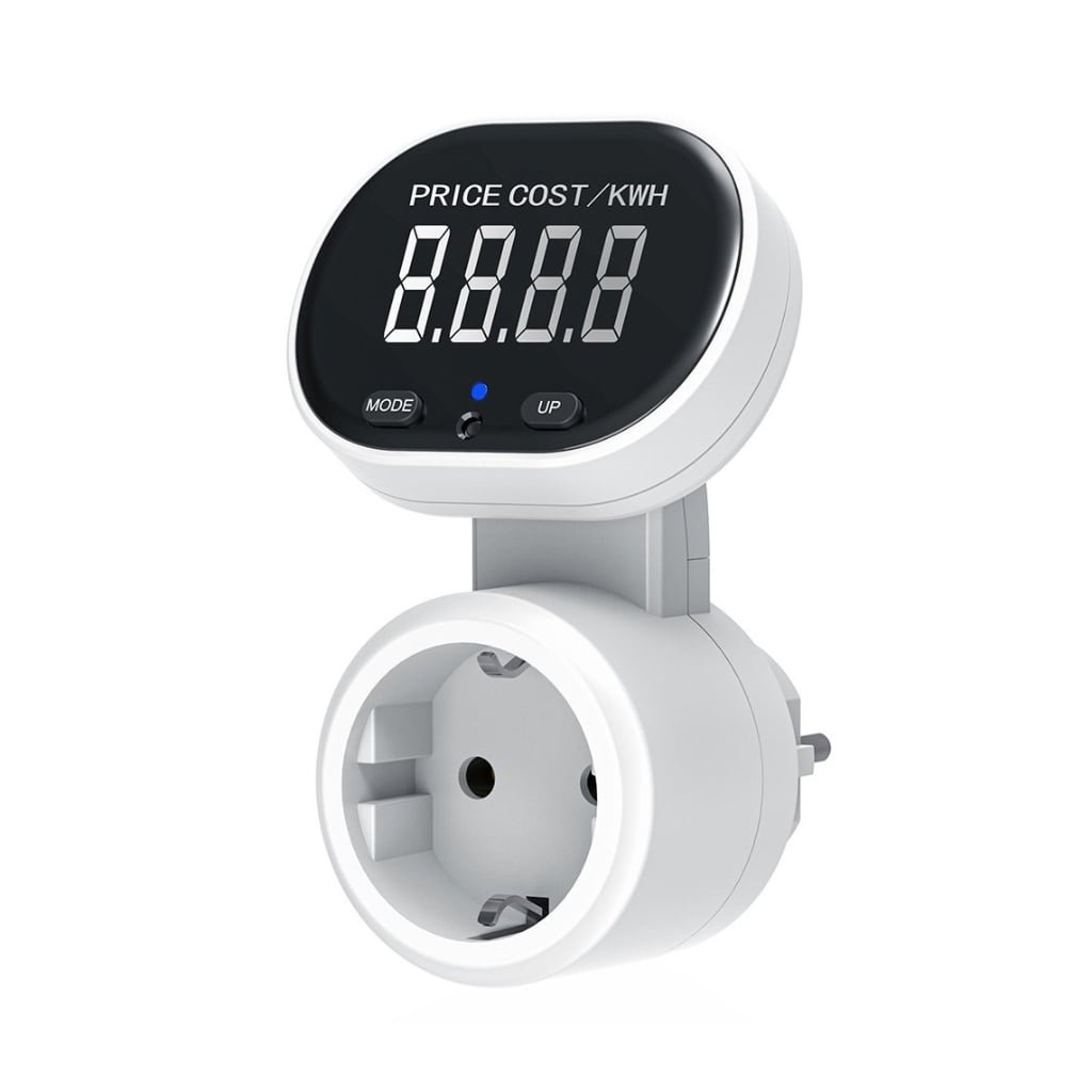 Adjustable‑View VA Energy Monitor – Ideal for Outlets Behind Furniture or Near Floor