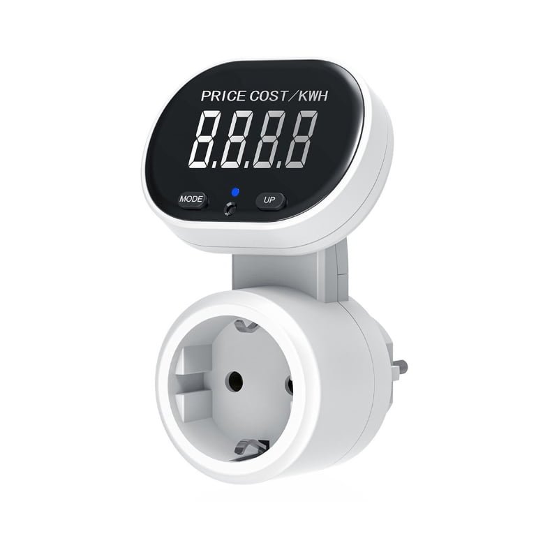 Adjustable‑View VA Energy Monitor – Ideal for Outlets Behind Furniture or Near Floor