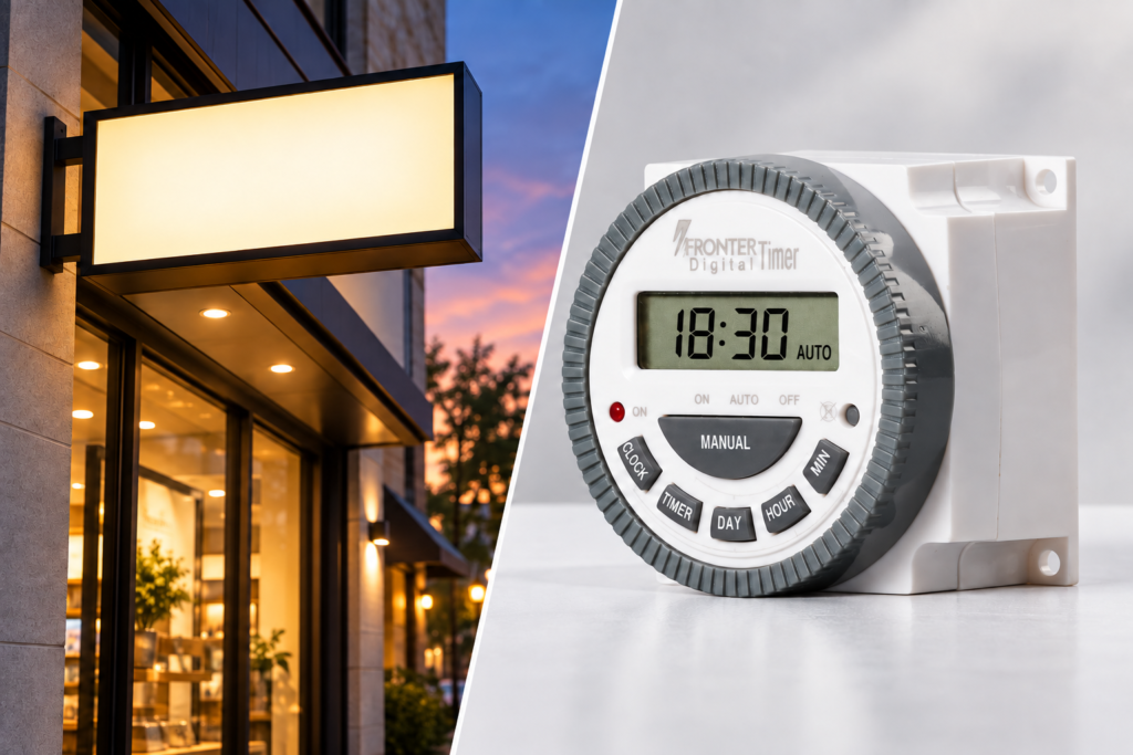Digital Timer Switch for Advertising Signs — Automatic Signboard Lighting Control