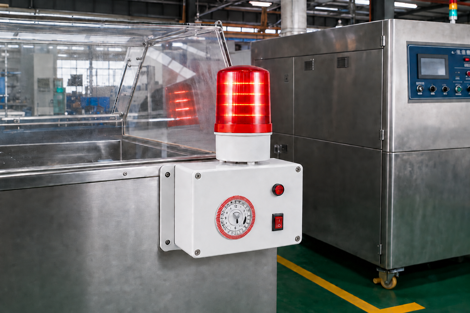 Technical illustration of testing a full timer cycle in a control cabinet