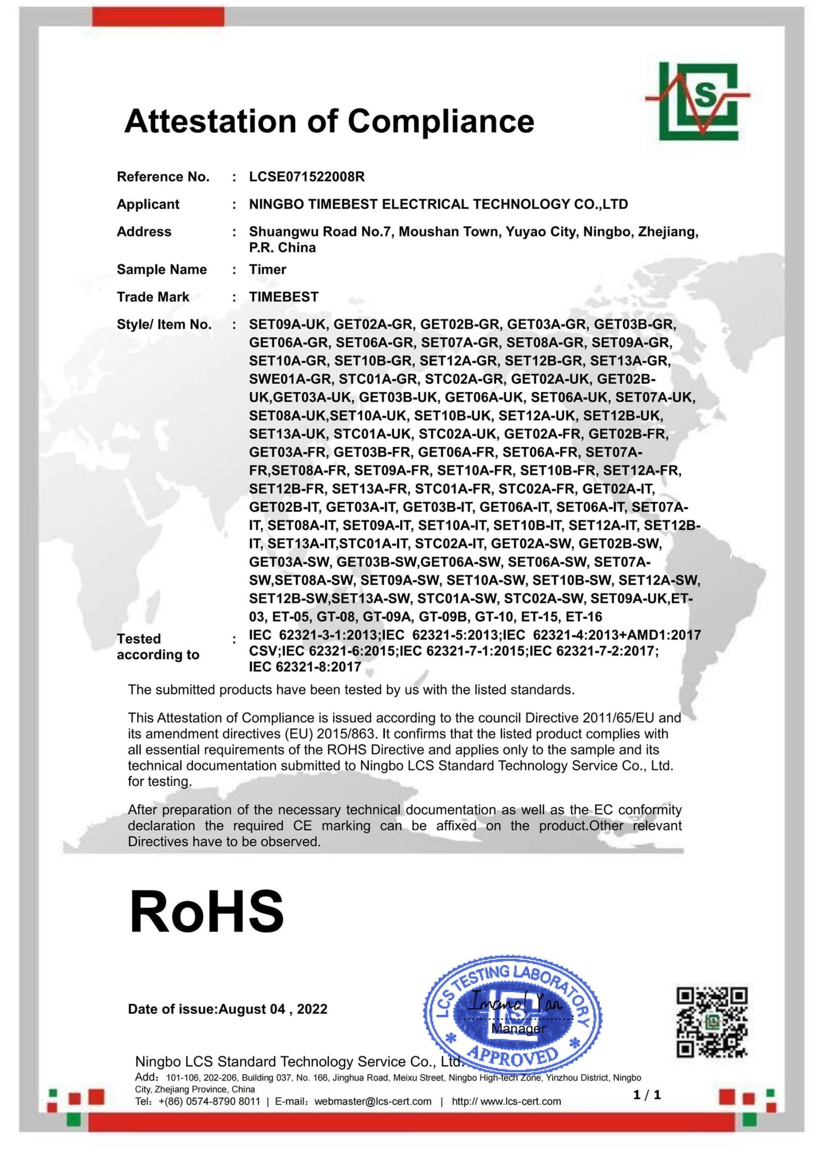 RoHS Compliance