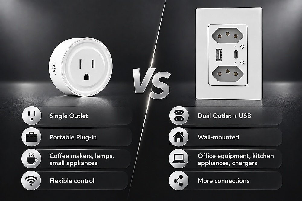 Plug-in Socket vs Smart Wall Outlet