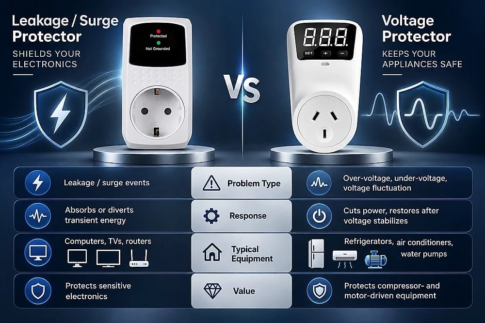 Surge and voltage protection illustration